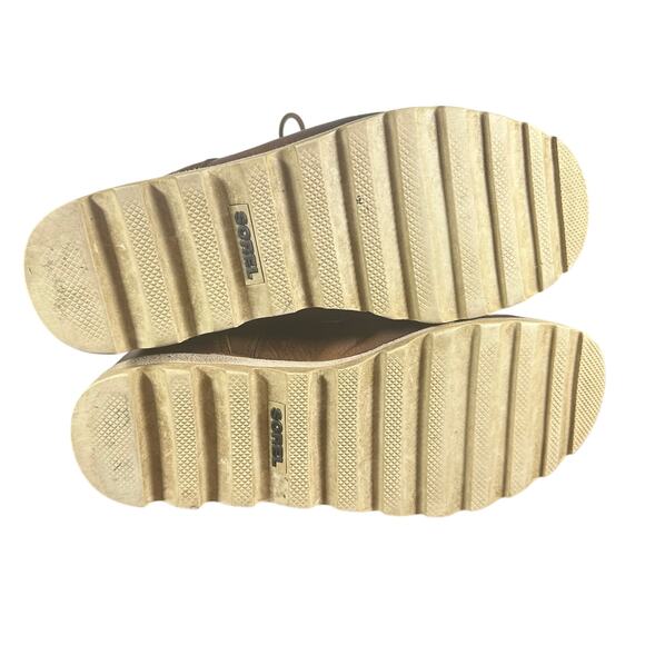 Sorel NL1784-200 Size 9 Brown Suede Leather Lace-Up Shearling Lined Winter Boots - Picture 8 of 9